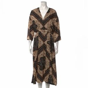 Sandro Paris Paisley Print Long Dress medium